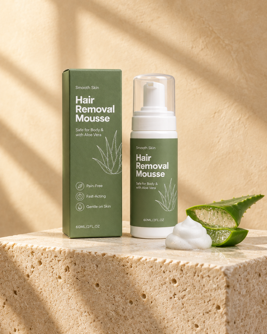 Bareform hair removal foam